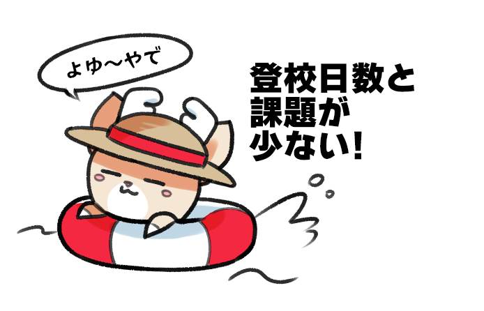 課題が少ない！